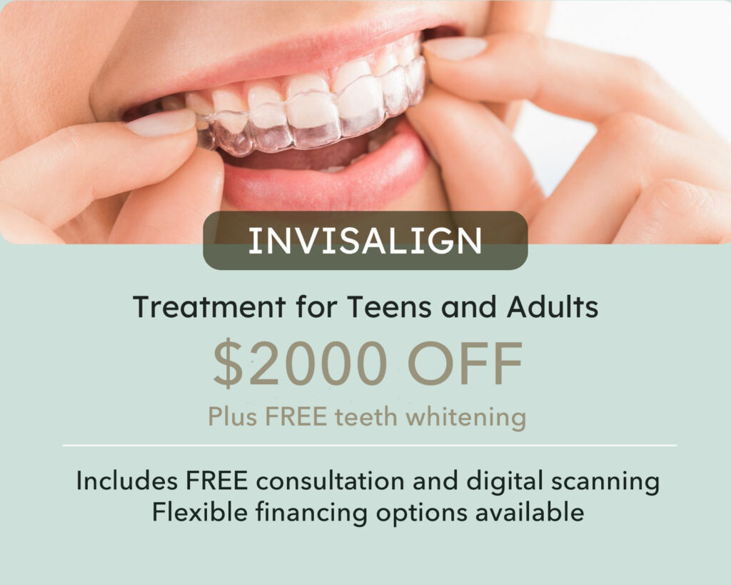 Invisalign Treatment for Teens and adults $2000 off. Plus FREE teeth whitening.